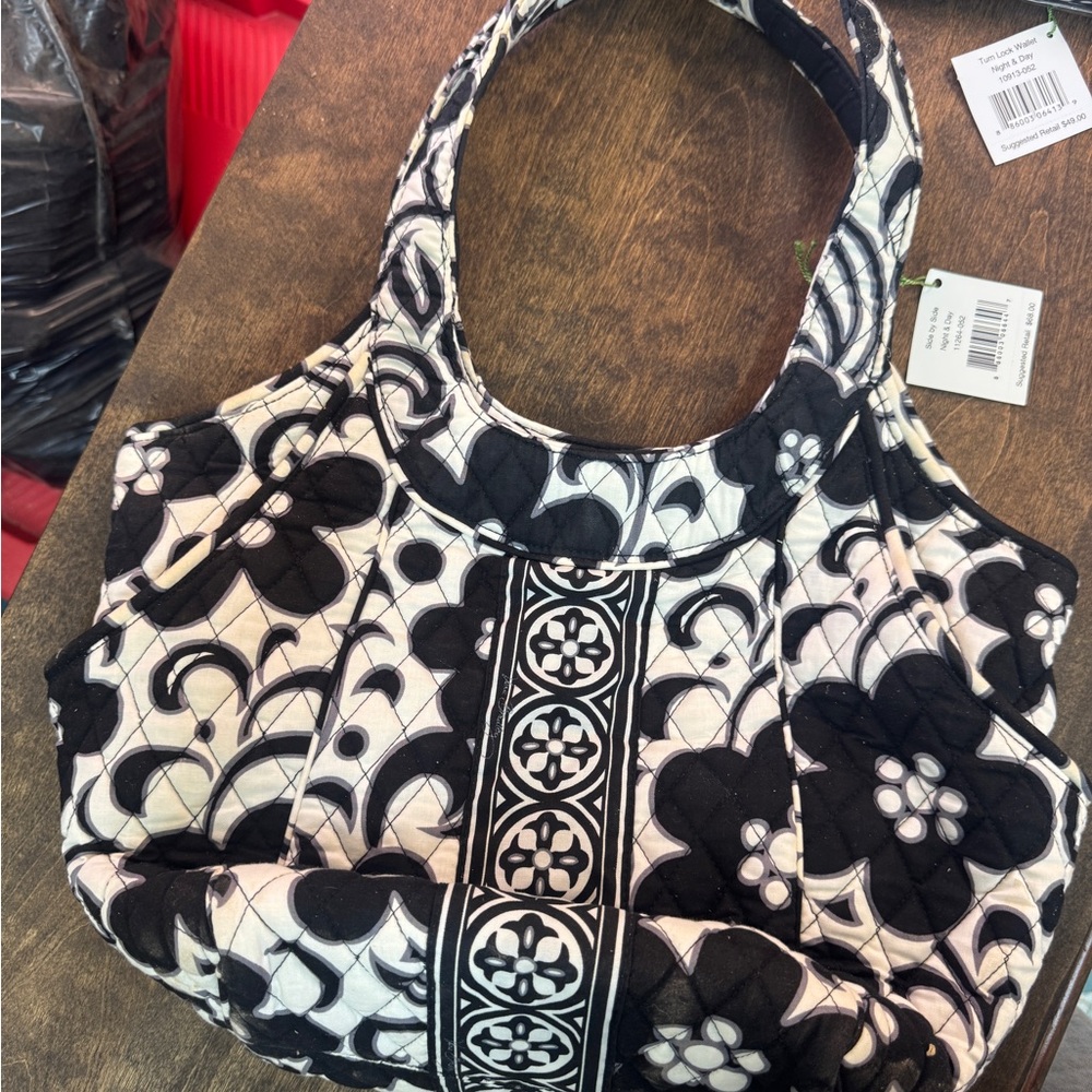 Vera Bradley Black and White Floral Women's Bag